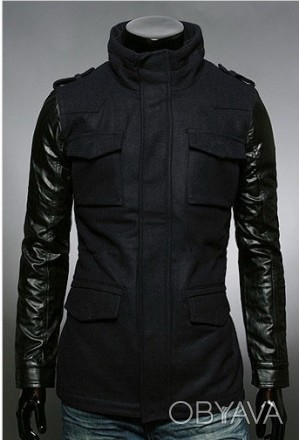 Стильная мужская куртка осень-зима,выполнена из искусственного кашемира, рукава . . фото 1