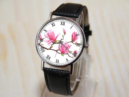 Наручные часы магнолия, женские часы, часы цветы, часы подарок, модные часы

М. . фото 4