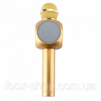 Беспроводной микрофон караоке блютуз WSTER 1816 Bluetooth динамик USB Светло кор. . фото 3