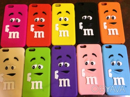 Силиконовые чехлы M&M's для iPhone 5/6/6+. Новые.
Цвет: синий, пурпурный, зелен. . фото 1