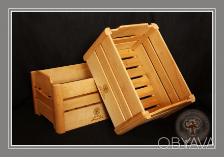 Дерев'яні ящики розміром 37см Х 28см, зручні для зберігання овочів, фруктів, ігр. . фото 1