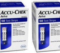 Тест полоски к глюкометрам Accu-Chek AVIVA 50 шт/упаковке. . фото 2