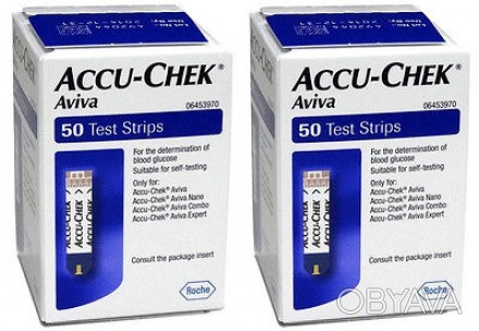 Тест полоски к глюкометрам Accu-Chek AVIVA 50 шт/упаковке. . фото 1