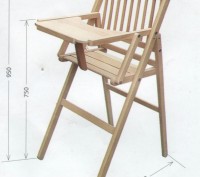 Детский стульчик для кормления - деревянный предназначен для детей старше 6 меся. . фото 3