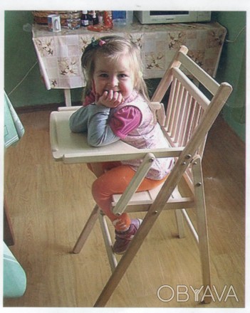 Детский стульчик для кормления - деревянный предназначен для детей старше 6 меся. . фото 1