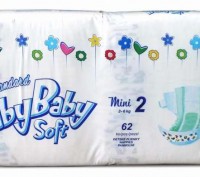Подгузники Baby Baby Soft.

 BABYBABY SOFT 2 Mini 3-6 кг (62 шт)

 BABYBABY . . фото 2