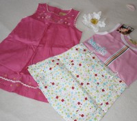 Дитяче платтячко для дівчаток 2 в 1.
1. фото 1, 4, 5 (рожеве та рожеве з квіточ. . фото 2