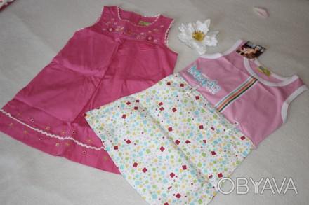 Дитяче платтячко для дівчаток 2 в 1.
1. фото 1, 4, 5 (рожеве та рожеве з квіточ. . фото 1