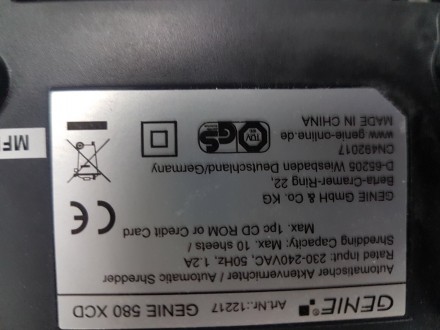 Измельчитель Genie 580 XCD (б/у) поставляется с отдельным режущим устройством и . . фото 5