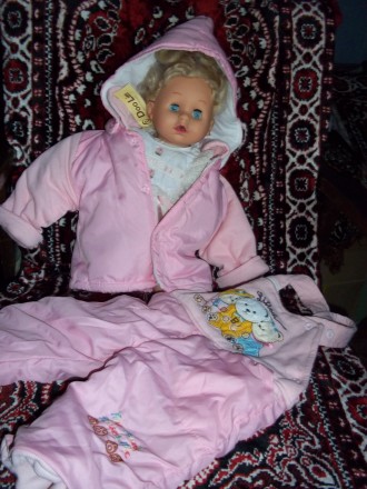 продам новый (с этикеткой) розовый  костюм на новорожденную девочку, длина куртк. . фото 3