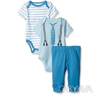 Комплект из 2х боди и штанишек Calvin Klein baby  (оригинал)  для  малыша)
Разм. . фото 1