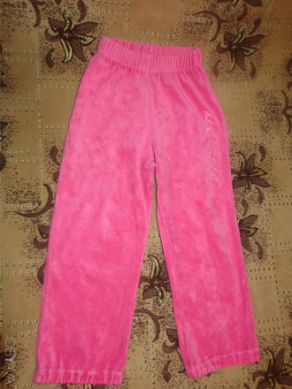 Продам рожеві велюрові штани на дівчинку 2 - 3 років. Стан відмінний. Довжина - . . фото 1