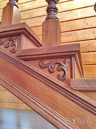 Лестница это изюминка любого помещения. Стильная деревянная лестница украсит и ч. . фото 1
