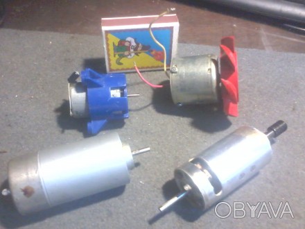 4 шт. миниатюрных электродвигателя постоянного тока для очумелых ручек, б/у в от. . фото 1