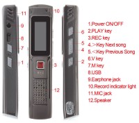 Простой в использовании MP3-диктофон мини C97 совмещает в себе простой дизайн, л. . фото 3