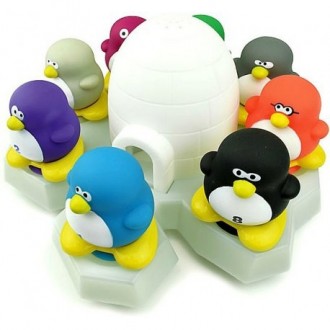 Игровой набор для ванной Веселые пингвины, упаковка - коробка. В комплекте: льди. . фото 3