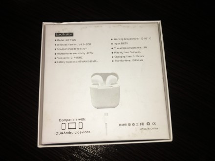 Бездротові Bluetooth навушники Airpods i8Р (Білий) є чудовою альтернативою гучни. . фото 9