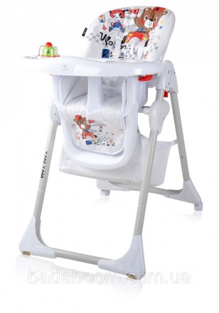 Стульчик для кормления Lorelli Yam yam white racing friends. Киев. фото 1