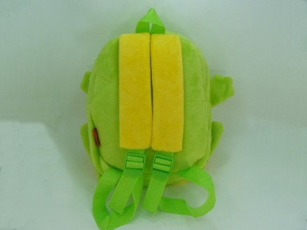 Детский рюкзак Лягушка из плюшевой ткани. 
Размер примерно: 27/23/12 см
Ремни:. . фото 3