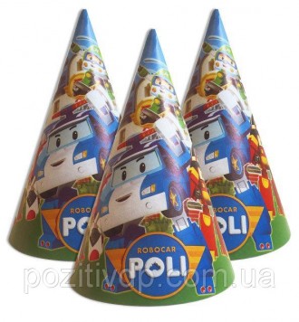 КАРНАВАЛЬНЫЕ КОЛПАЧКИ "Поли Робокар". Днепр. фото 1