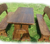 Комплект садових меблів. Комплект: стіл+ 2 лавки. Довжина набору -1,8м, ширина с. . фото 3