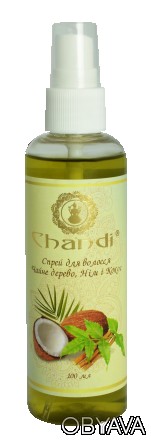 Натуральний спрей для волосся «Chandi» з екстрактом чайного дерева, німу та
кок. . фото 1