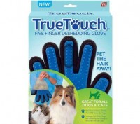 Перчатка для вычесывания шерсти домашних животных True Touch удобна в использова. . фото 3