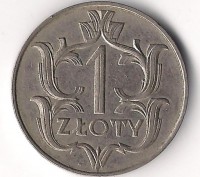 1 Złoty, 1929 год. Польша
Вторая Республика (1923-1939) 
Варшава.

Состояние. . фото 2