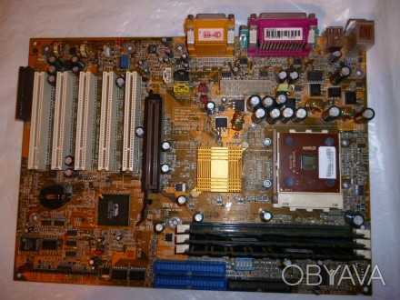 Материнская плата с процессором AMD (1.5-1.7Hhz), Видеокарта GeForce 96mb памяти. . фото 1