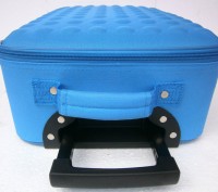 Компактный и функциональный чемодан синего цвета на двух колесах с телескопическ. . фото 5