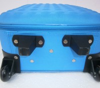 Компактный и функциональный чемодан синего цвета на двух колесах с телескопическ. . фото 6