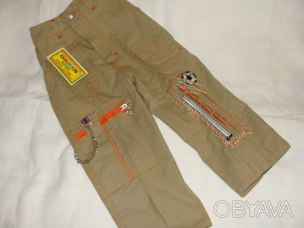 Фирменные, стильные штаны для мальчика 3-4г. 104-110см.. . фото 1
