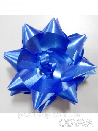 Бантик звёздочка синий
Диаметр 130 мм
Для оформления подарков. Крепится при помо. . фото 1
