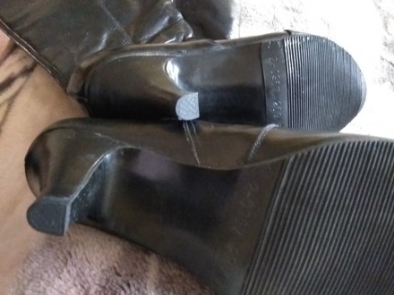 Новые сапоги кожаные на меху, сшиты на заказ, каблук 7см, добротные. 2 пары. Дли. . фото 6