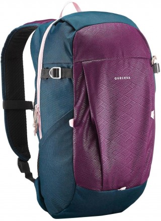 Практичный городской рюкзак повседневный 20 л. Quechua ARPENAZ 2663477 фиолетовы. . фото 2