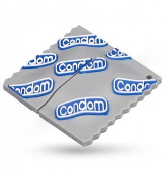 Флешка Condom на 8 Гб. Силиконовый противоударный корпус. Место для крепления на. . фото 4