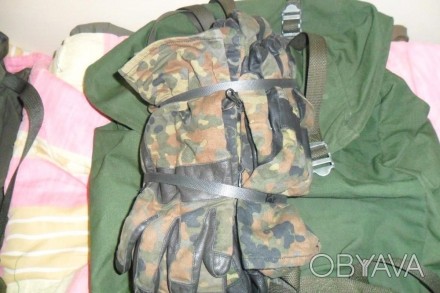 Легкие, прочные перчатки армии Германии Бундесвера (Bundeswehr). Кожа + ткань. Д. . фото 1