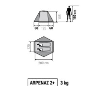 Двохшарова палатка для двох осіб з двома малими тамбурами та двома виходами, при. . фото 12