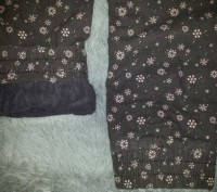 Термоштаны для девочки фирмы LUPILU. 
Темно-серые в мелкую снежинку. Спереди и . . фото 6