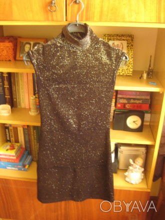 платье вечернее с люрексом, черное (ПОГ-36 ПОТ-33 ДИ-85) в отличном состоянии.. . фото 1