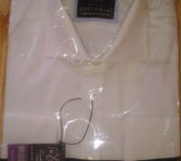 Модная дизайнерская рубашка SARTORIAL от M&S под запонку, сделанная в люксовом к. . фото 2