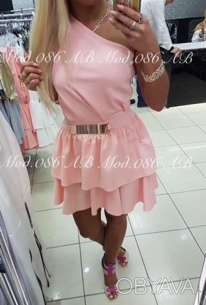 Продам платье-сарафан.Ткань микро-дайвинг
цвет-бледно розовый.... . фото 1