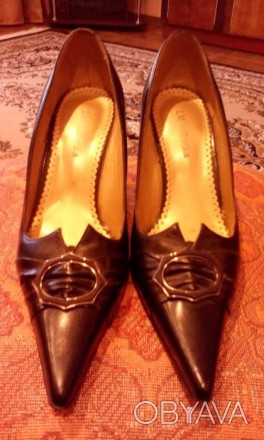 Туфли женские LM collection 
Цвет: черный
Размер: 37
Материал:  Натуральная к. . фото 1