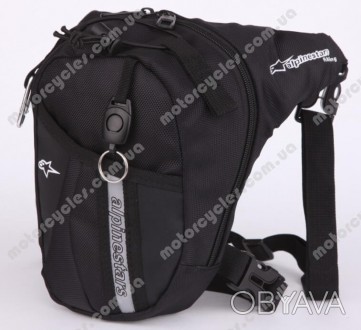 Текстильна набедренна сумка Alpinestars має 2 кишені всередині, 1 ззовні + кільц. . фото 1