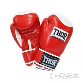 Боксерські рукавички THOR COMPETITION (PU) RED / WHITE 16 oz. Производитель: Tho. . фото 1