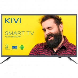 Телевизор Kivi 24H600GU
Smart TV, с Wi-Fi, 24", 1366 x 768, цифровой DVB-C, цифр. . фото 2