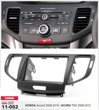 
 Переходная рамка Carav 11-062 для автомобилей: Acura TSX 2008-2012  Honda Acco. . фото 3