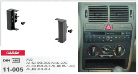 
 Переходная рамка Carav 11-005 для автомобилей: Audi A2 (8Z) 1998-2005 A3 (8L) . . фото 3