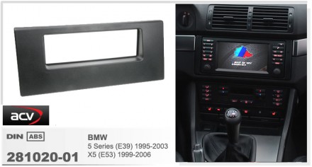 
 Переходная рамка ACV 281020-01 для автомобилей: BMW 5 (E39) 1995-2003 X5 (E53). . фото 3