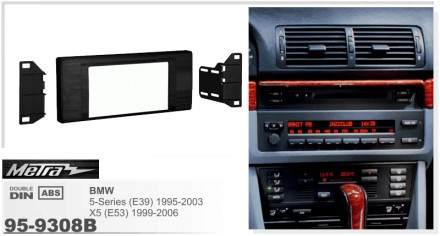 
 Переходная рамка Metra 95-9308B для автомобилей: BMW 5 (E39) 1995-2003 X5 (E53. . фото 3